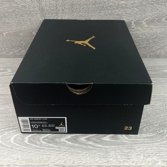 Air Jordan 1 Low University Blue Black Sneakers Mens Size 10.5 NEW - Picture 12 of 13